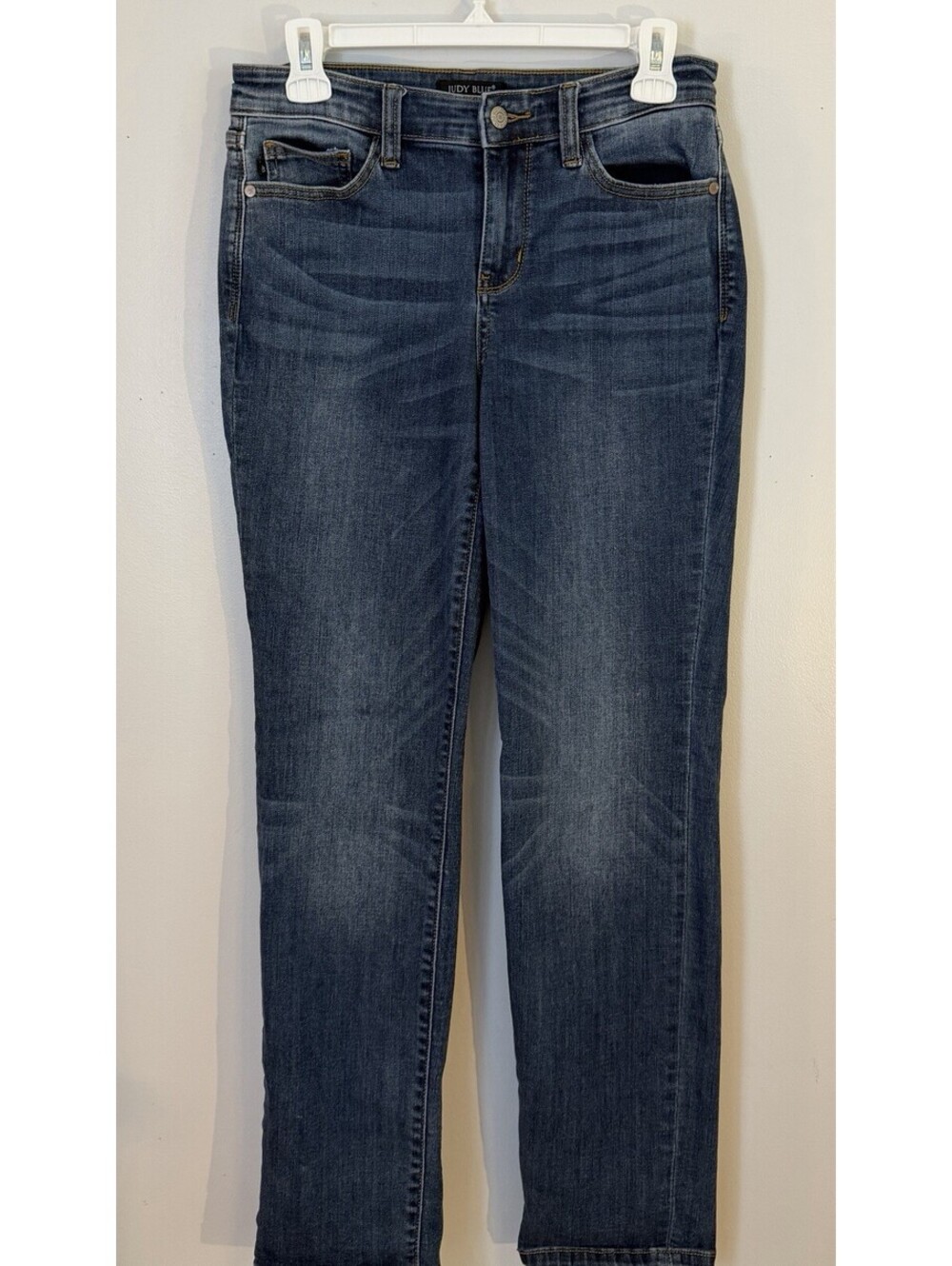 Judy Blue Wmns 5/ 27” Straight Leg Jeans Med Wash Stretch Denim Classic GUC